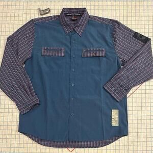 Bugle Boy Viscose Shirt Mens Large Button Up